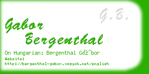 gabor bergenthal business card